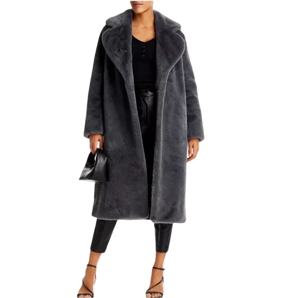 🩷VALENTINE’S DAY SPECIAL🩷 Proenza Schouler White Label Belted Faux Fur Coat - Picture 3 of 14